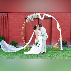Cathedral length tulle veil with scattered pearls